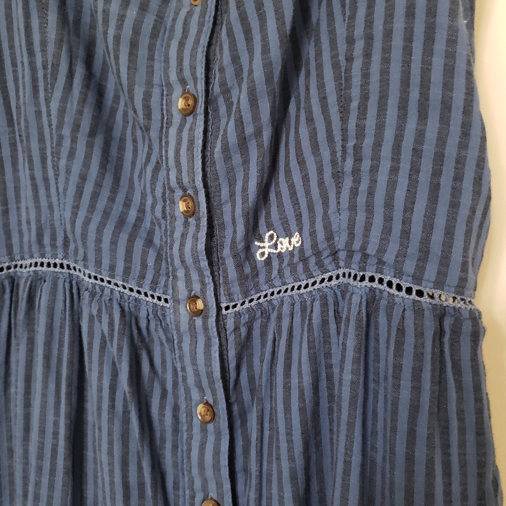 Blue Striped Maxi Dress - Picture 4 of 10
